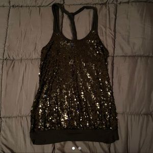 Express sequin top